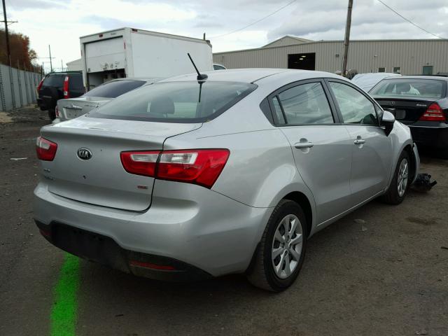 KNADM4A38D6233226 - 2013 KIA RIO LX SILVER photo 4