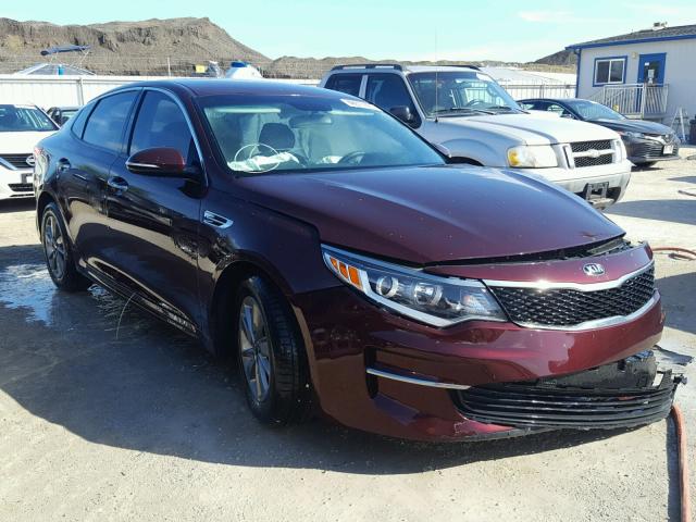 5XXGT4L19GG080697 - 2016 KIA OPTIMA LX MAROON photo 1