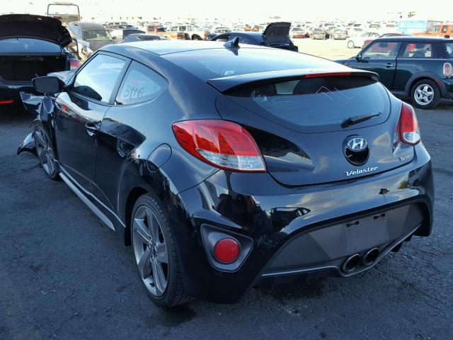 KMHTC6AE7DU140770 - 2013 HYUNDAI VELOSTER T BLACK photo 3