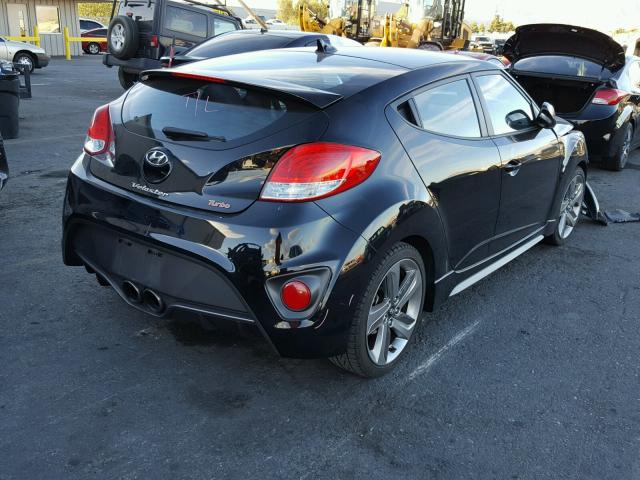 KMHTC6AE7DU140770 - 2013 HYUNDAI VELOSTER T BLACK photo 4