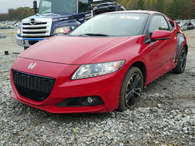 JHMZF1C68FS003641 - 2015 HONDA CR-Z EX RED photo 2