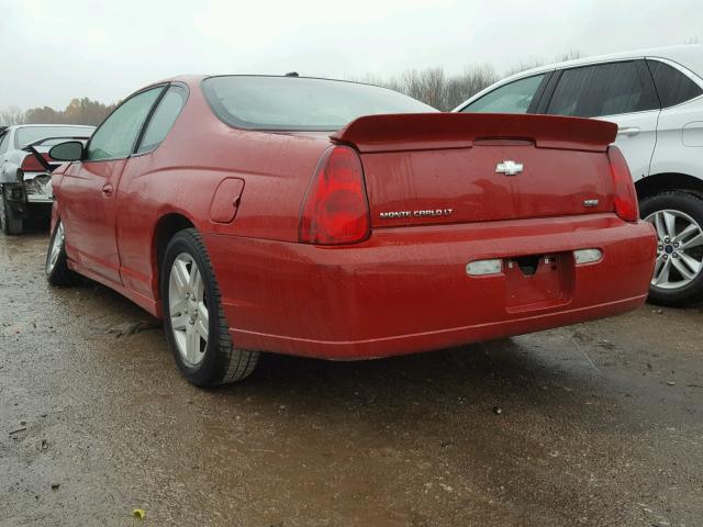 2G1WK16K779406837 - 2007 CHEVROLET MONTE CARL RED photo 3