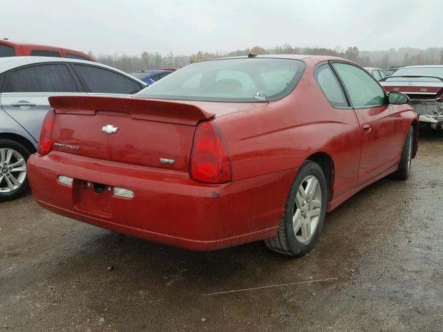 2G1WK16K779406837 - 2007 CHEVROLET MONTE CARL RED photo 4