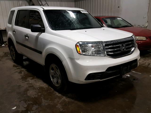 5FNYF3H22FB013089 - 2015 HONDA PILOT LX WHITE photo 1