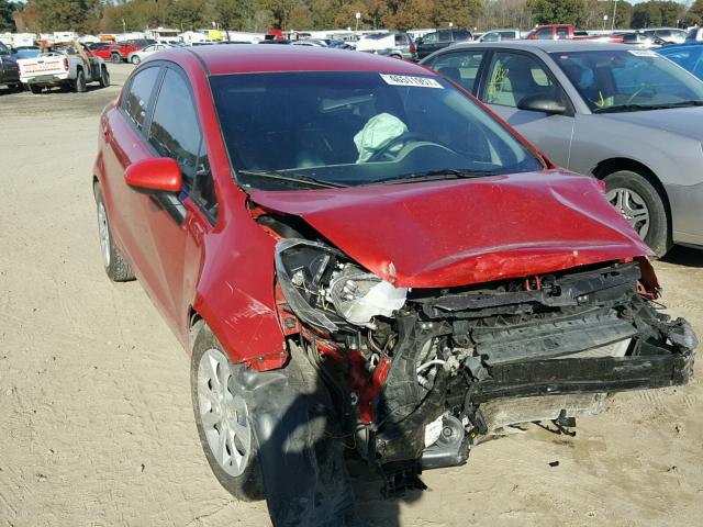 KNADM4A35E6346794 - 2014 KIA RIO LX RED photo 1