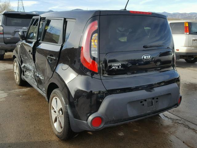 KNDJN2A23F7185596 - 2015 KIA SOUL BLACK photo 9