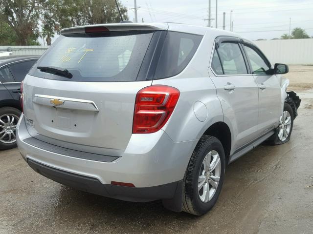 2GNALBEK9H1526474 - 2017 CHEVROLET EQUINOX LS SILVER photo 4