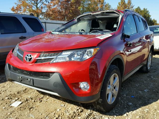 JTMRFREV9EJ012857 - 2014 TOYOTA RAV4 RED photo 2