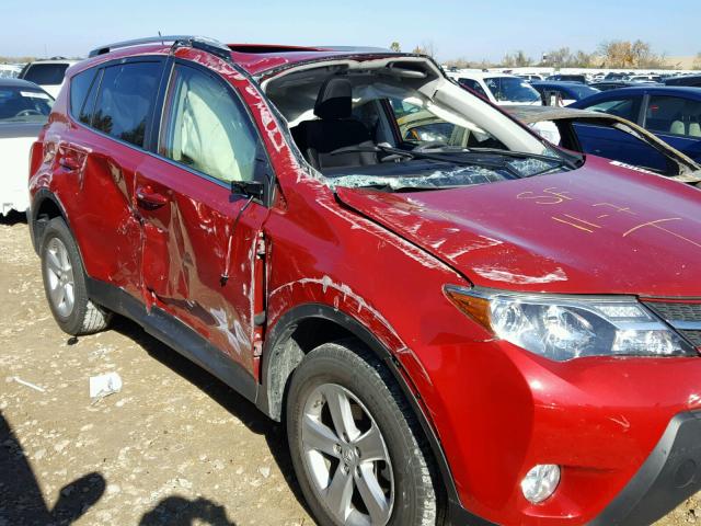 JTMRFREV9EJ012857 - 2014 TOYOTA RAV4 RED photo 9