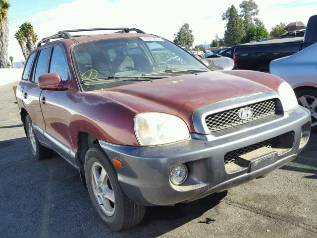 KM8SC73DX3U352521 - 2003 HYUNDAI SANTA FE BURGUNDY photo 1