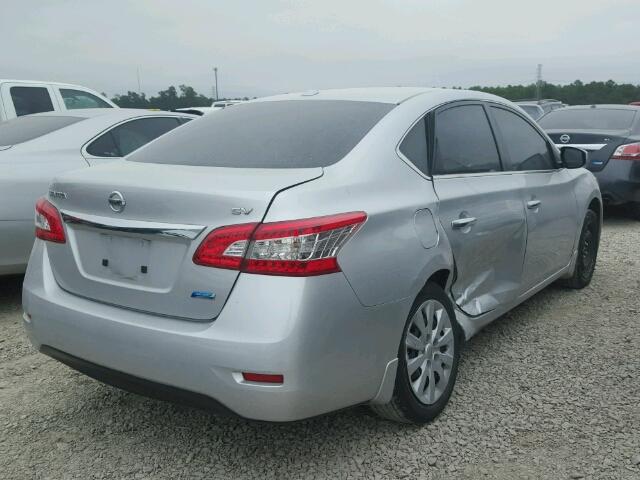 3N1AB7AP7EY303439 - 2014 NISSAN SENTRA S SILVER photo 4