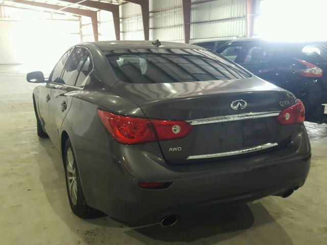 JN1BV7AR9EM697137 - 2014 INFINITI Q50 BASE BROWN photo 3