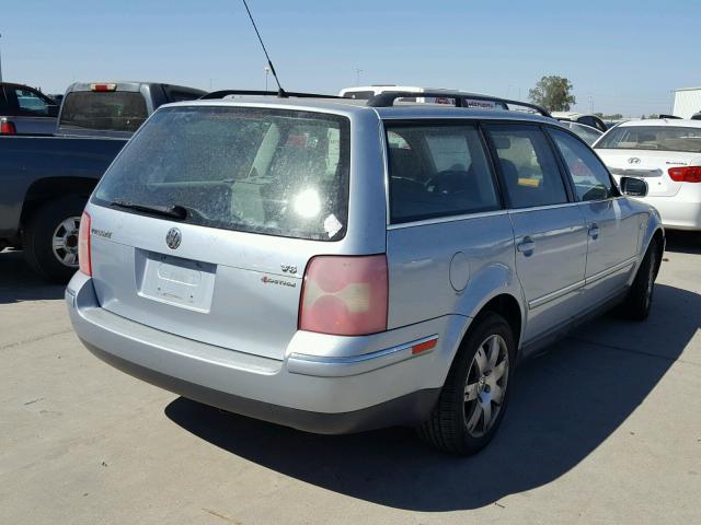 WVWYH63BX3E132864 - 2003 VOLKSWAGEN PASSAT GLX BLUE photo 4