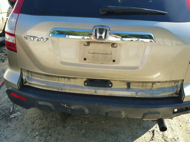 JHLRE38547C048087 - 2007 HONDA CR-V EX GOLD photo 9