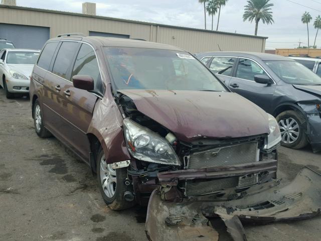 5FNRL38767B451334 - 2007 HONDA ODYSSEY EX MAROON photo 1