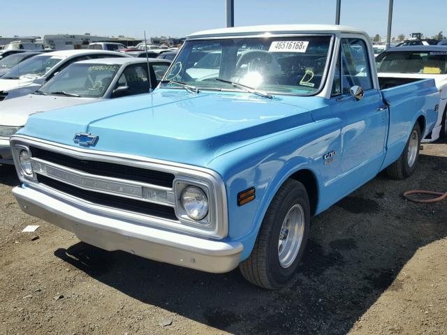 CE249Z887780 - 1969 CHEVROLET C-10 BLUE photo 2