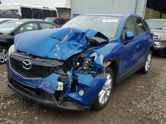 JM3KE4DY2E0376182 - 2014 MAZDA CX-5 GT BLUE photo 2