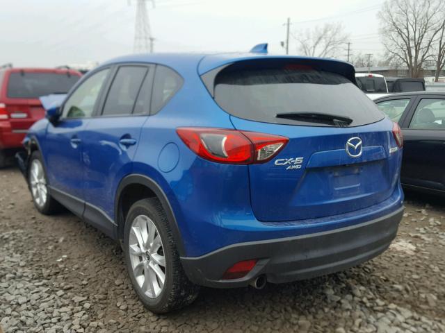 JM3KE4DY2E0376182 - 2014 MAZDA CX-5 GT BLUE photo 3