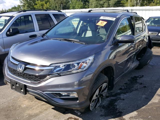 5J6RM4H96FL067919 - 2015 HONDA CR-V TOURI GRAY photo 2