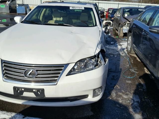 JTHBK1EG4C2512303 - 2012 LEXUS ES 350 WHITE photo 9