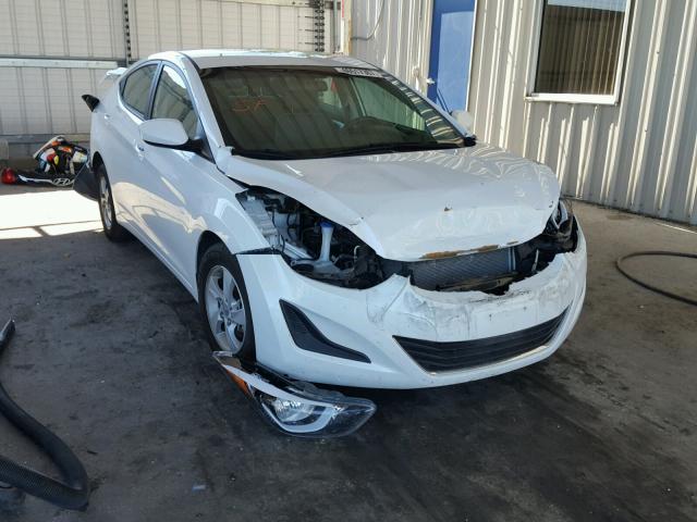 5NPDH4AE4FH637724 - 2015 HYUNDAI ELANTRA SE WHITE photo 1