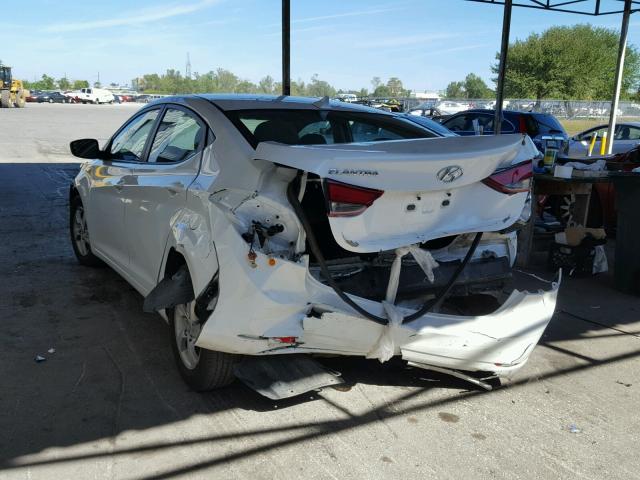 5NPDH4AE4FH637724 - 2015 HYUNDAI ELANTRA SE WHITE photo 3