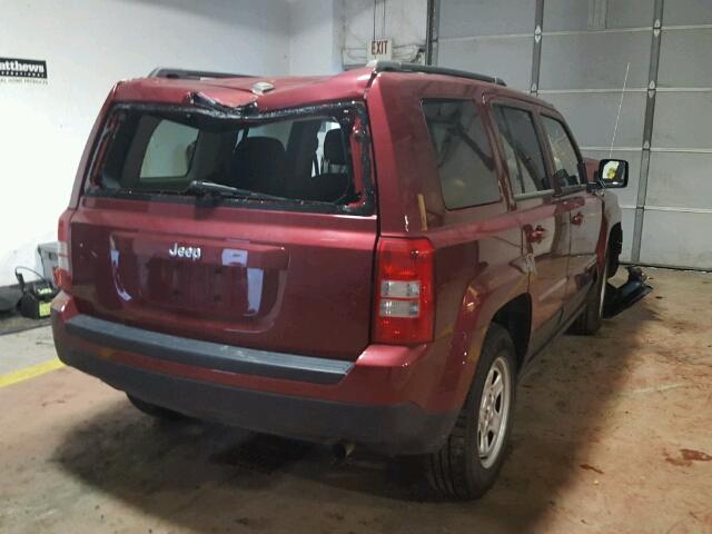 1C4NJPBB2GD784727 - 2016 JEEP PATRIOT SP MAROON photo 4