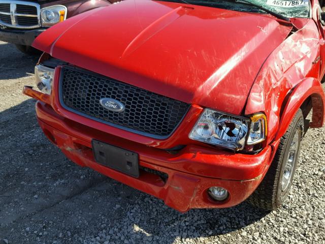 1FTYR10U52PA53904 - 2002 FORD RANGER RED photo 10