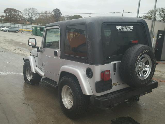 1J4FA39S43P357152 - 2003 JEEP WRANGLER C SILVER photo 3