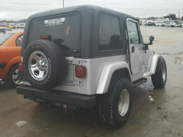 1J4FA39S43P357152 - 2003 JEEP WRANGLER C SILVER photo 4