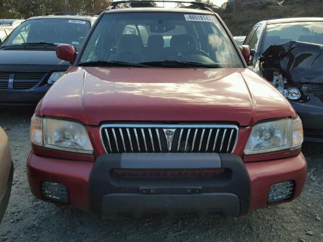 JF1SF65682H725380 - 2002 SUBARU FORESTER S წითელი ფოტო 10