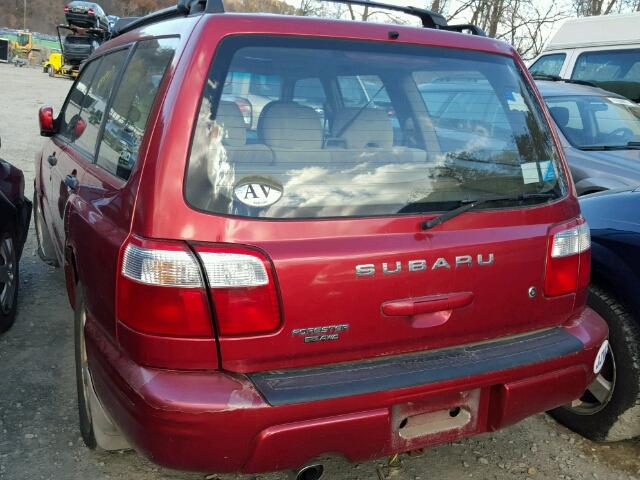 JF1SF65682H725380 - 2002 SUBARU FORESTER S RED photo 3