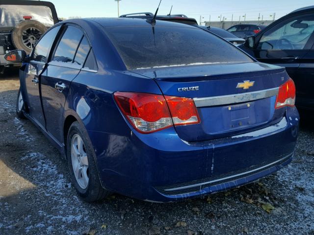 1G1PF5SC5C7376215 - 2012 CHEVROLET CRUZE LT BLUE photo 3