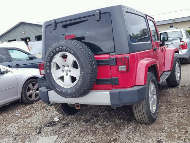 1J4AA5D14BL540898 - 2011 JEEP WRANGLER S RED photo 4