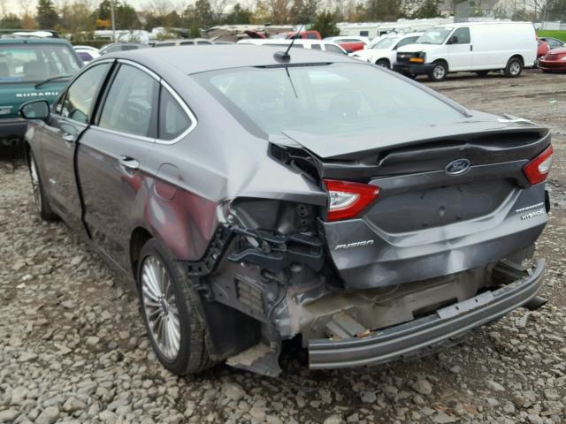 3FA6P0RU9ER181723 - 2014 FORD FUSION TIT GRAY photo 3