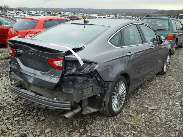 3FA6P0RU9ER181723 - 2014 FORD FUSION TIT GRAY photo 4