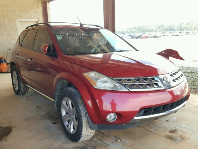 JN8AZ08T66W409641 - 2006 NISSAN MURANO SL RED photo 1