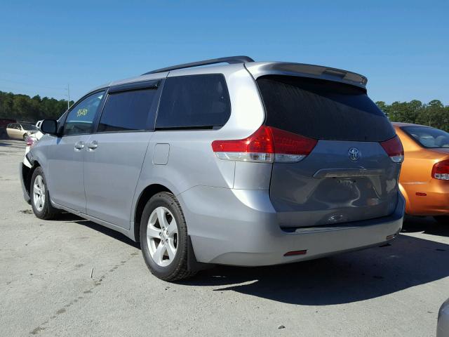 5TDKK3DC3BS137068 - 2011 TOYOTA SIENNA LE SILVER photo 3