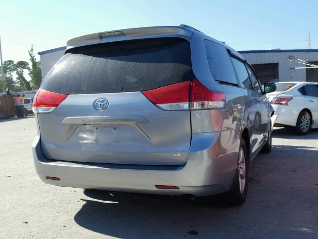 5TDKK3DC3BS137068 - 2011 TOYOTA SIENNA LE SILVER photo 4