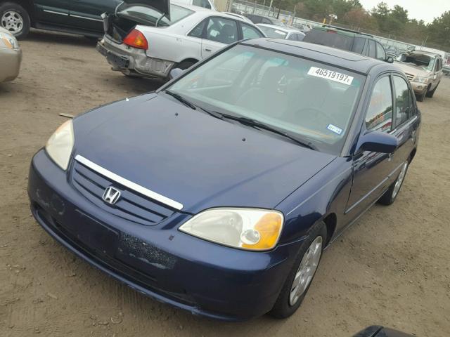 2HGES257X2H560089 - 2002 HONDA CIVIC BLUE photo 2