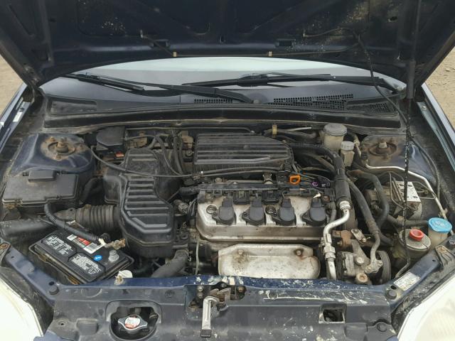 2HGES257X2H560089 - 2002 HONDA CIVIC BLUE photo 7