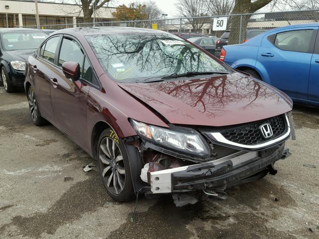 19XFB2F93FE042720 - 2015 HONDA CIVIC EXL 栗色 照片 1