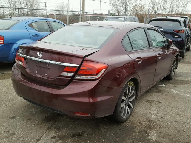 19XFB2F93FE042720 - 2015 HONDA CIVIC EXL 栗色 照片 4