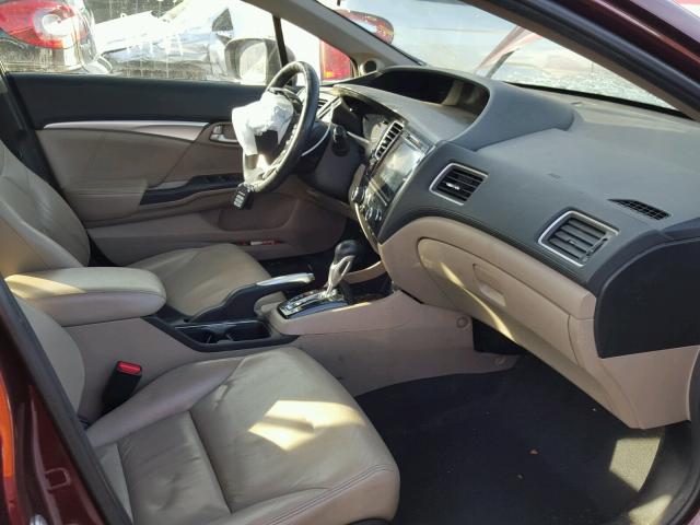19XFB2F93FE042720 - 2015 HONDA CIVIC EXL 栗色 照片 5