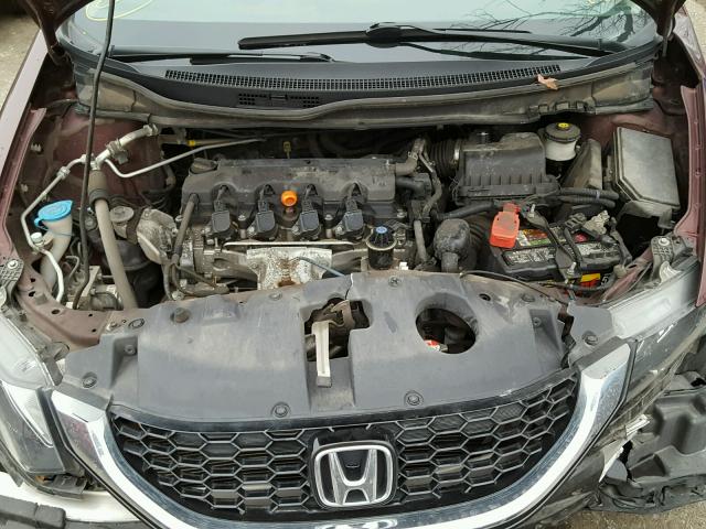 19XFB2F93FE042720 - 2015 HONDA CIVIC EXL 栗色 照片 7