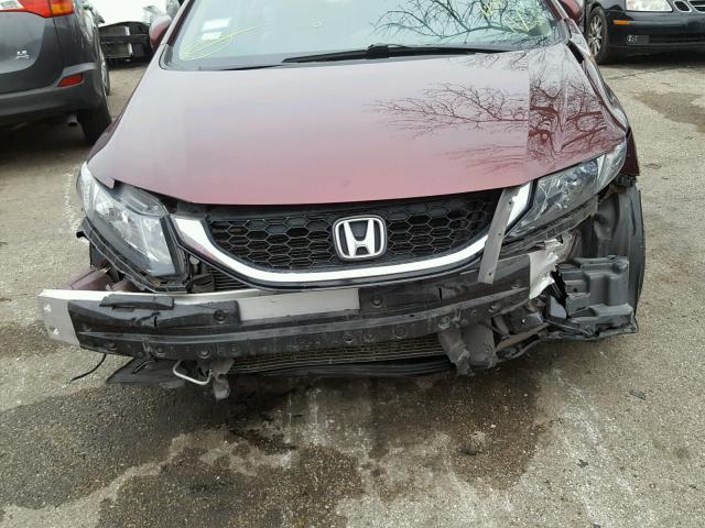 19XFB2F93FE042720 - 2015 HONDA CIVIC EXL 栗色 照片 9