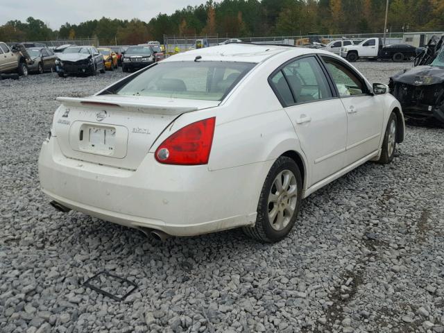 1N4BA41E77C863691 - 2007 NISSAN MAXIMA SE WHITE photo 4