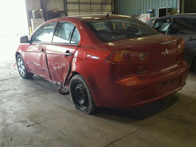 JA3AU16U79U043845 - 2009 MITSUBISHI LANCER DE RED photo 3