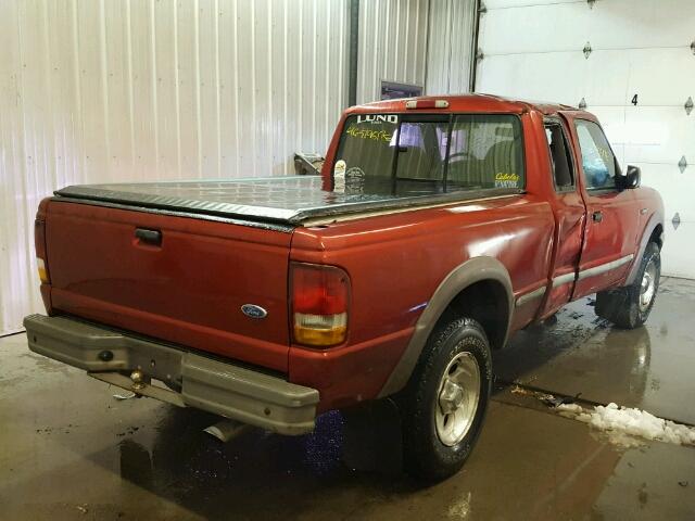 1FTCR15X1VPB00220 - 1997 FORD RANGER RED photo 4