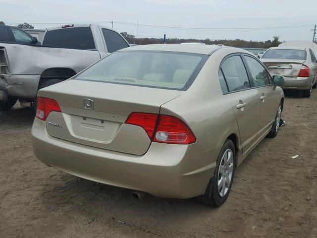 1HGFA16588L068106 - 2008 HONDA CIVIC LX GOLD photo 4